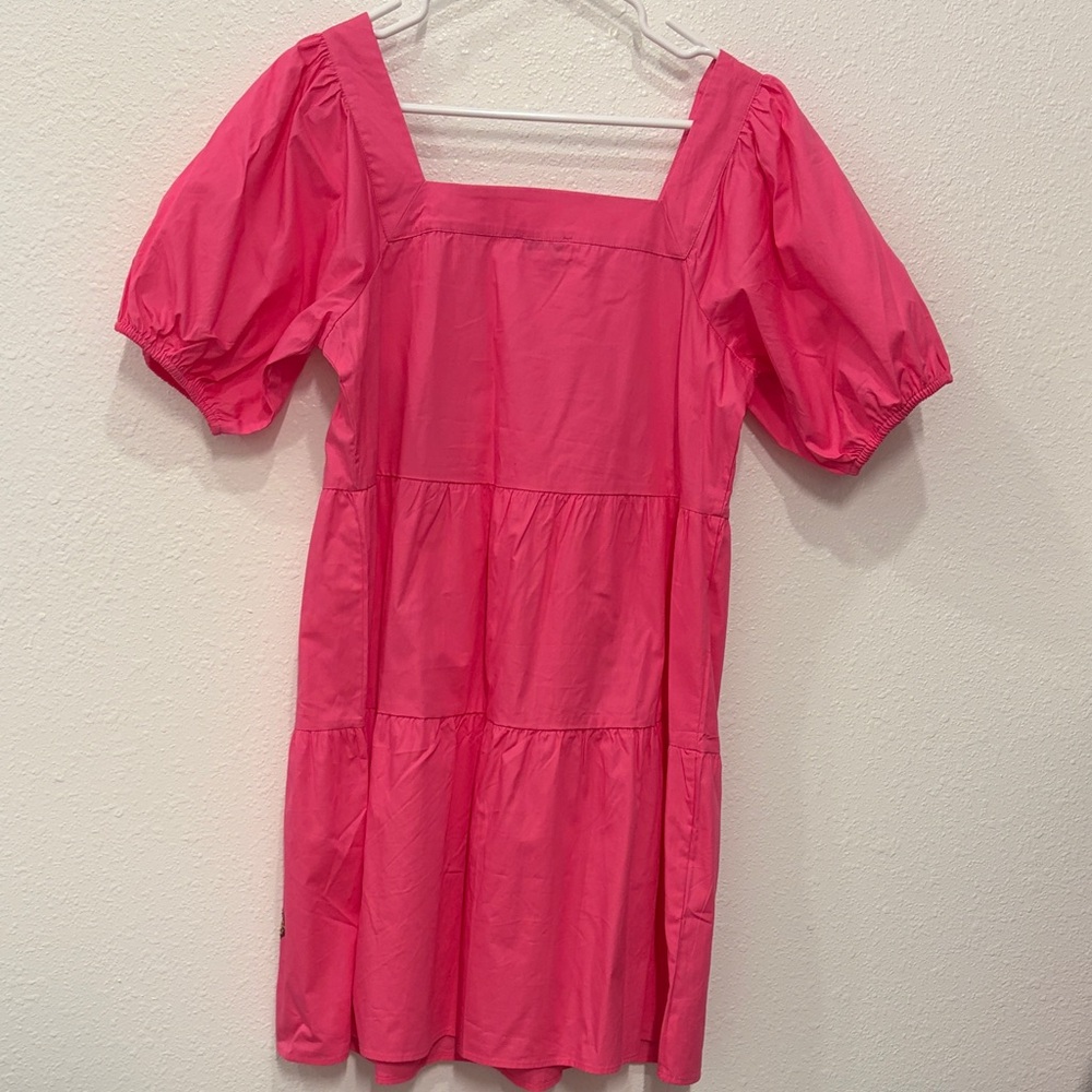 Mud Pie Pink Dress with Leopard Accents - Picture 6 of 7